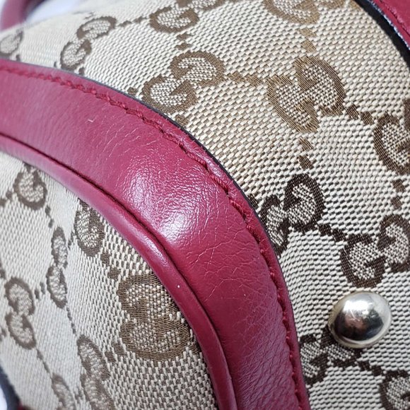 Gucci Canvas Vintage Small Boston Satchel Bag - Picture 9 of 16